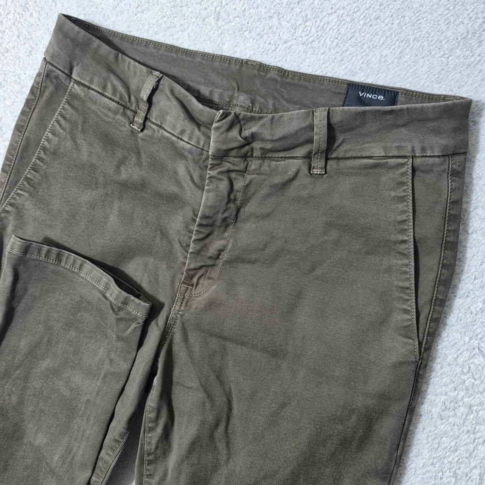 Vince Chino Pants Womens 29 Surplus Green 29/27 Stretch Slim Casual DV303A 2322